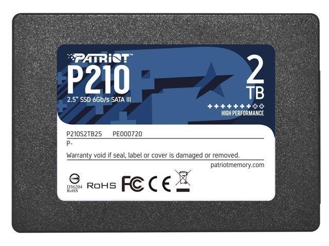 SSD жесткий диск SATA2.5" 2TB P210 P210S2TB25 PATRIOT