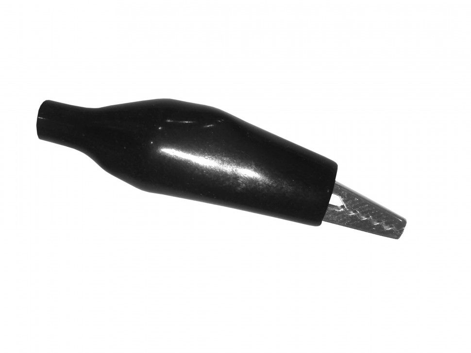 Зажим "крокодил" малый банан, 5A, черный, L=45±5мм, NETKO Optima